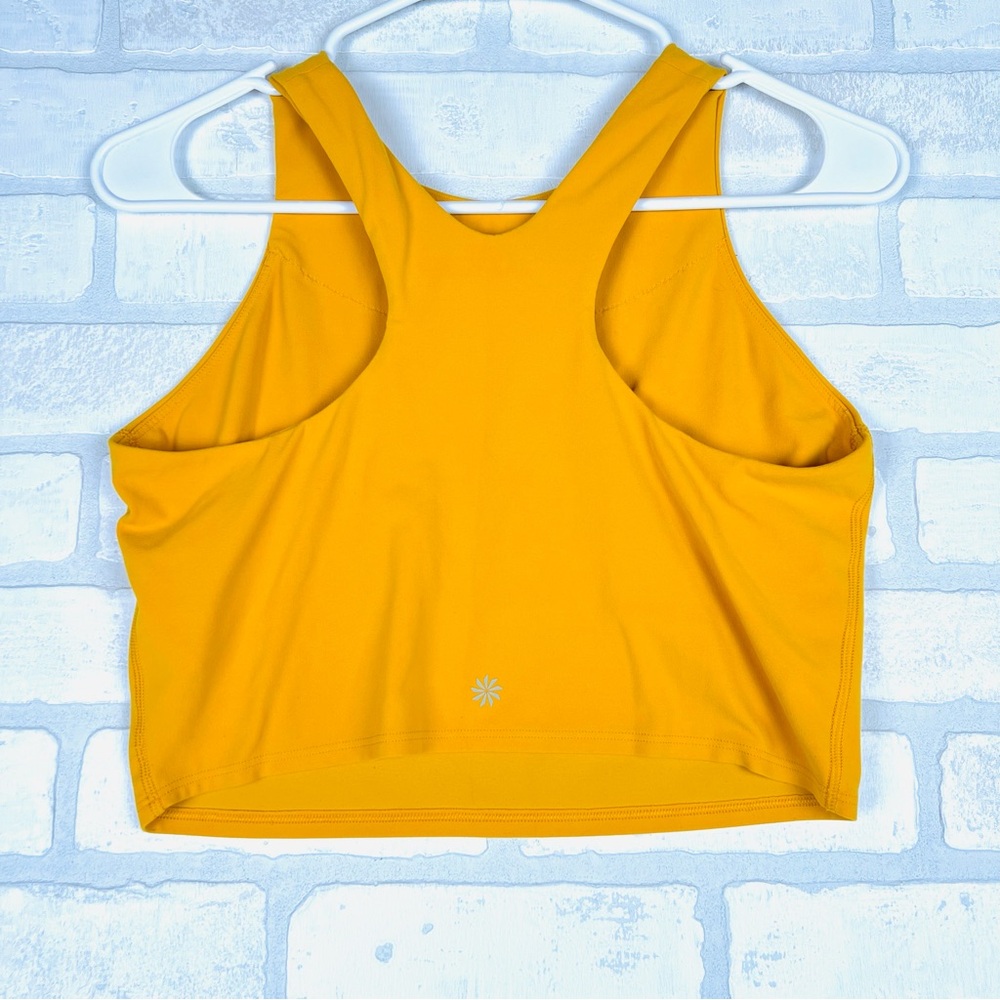 ATHLETA Conscious Crop Bra in Abyssinian Yellow Women's M Gym Yoga Athleisure - Picture 7 of 11